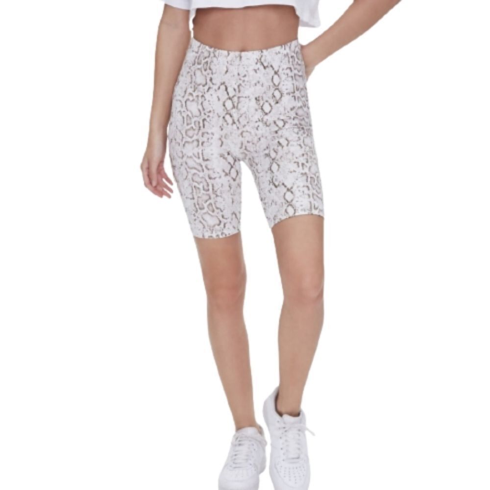 Forever 21 Snake-Print Biker Shorts Women's Size S